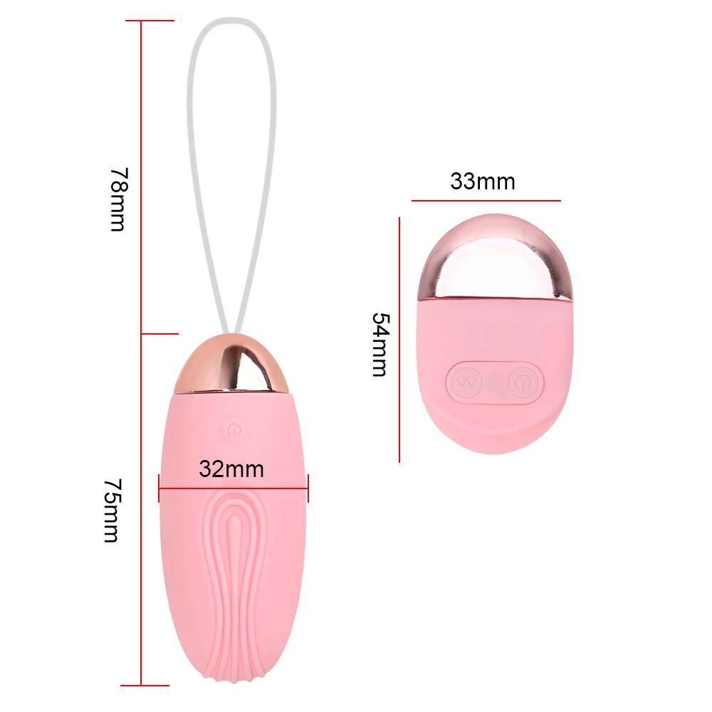 รีโมทคอนโทรลไร้สาย เครื่องนวดไข่สั่น 10 ระดับ ชาร์จ USB ของเล่นทางเพศสำหรับผู้หญิง กระตุ้นคลิตอริส จุด G เครื่องนวดช่องคลอด