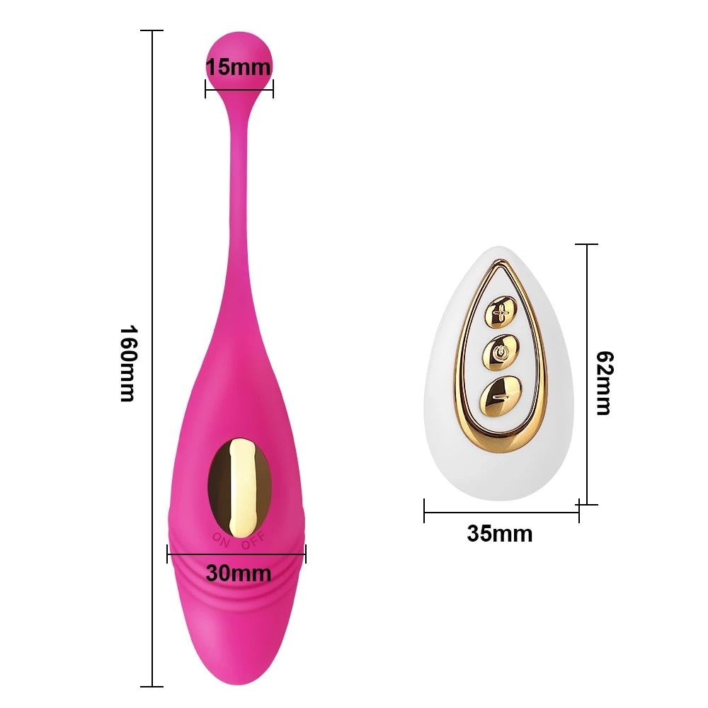 เครื่องสั่นควบคุมไร้สาย ลูกบอลจีน ตัวกระตุ้น G-spot และคลิตอริส ไข่รักสำหรับช่องคลอด ของเล่นทางเพศสำหรับผู้หญิง 18+ ร้านค้าเซ็กซ์สำหรับผู้ใหญ่