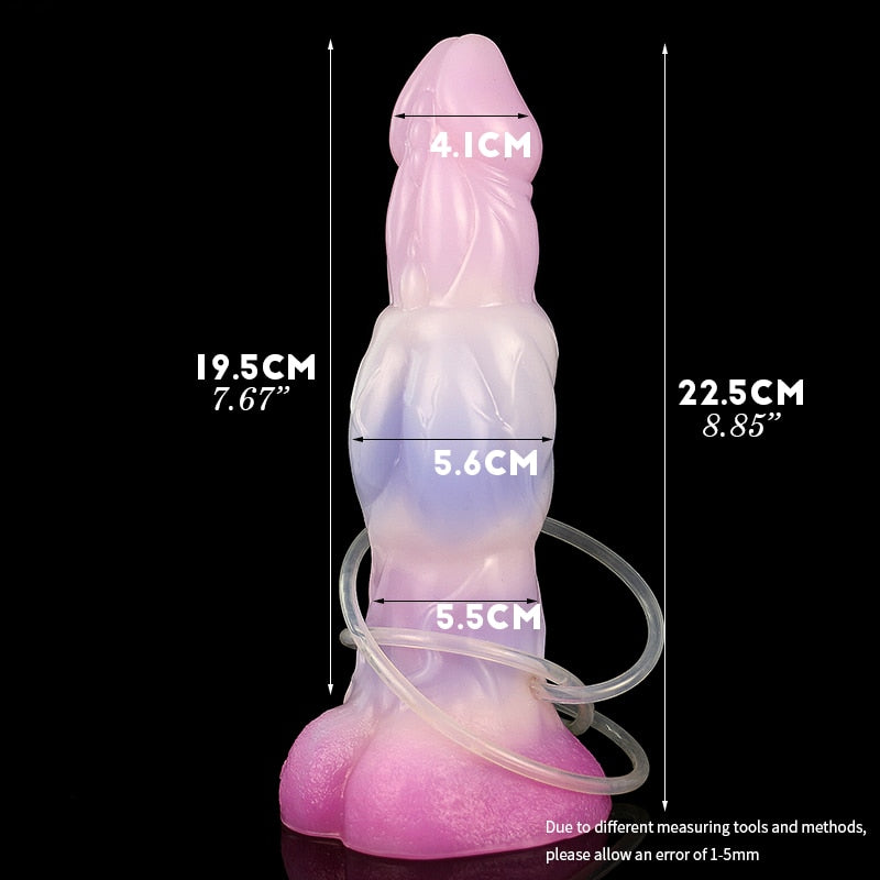 YOCY Huge Animal Dildo Ejaculating Fantasy Knot Dildo Colorful Sex Toy for Female Self-Pleasure Masturbator Adult Sex Shop