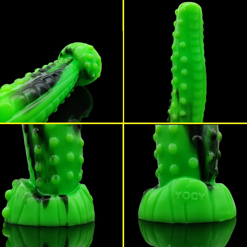 YOCY Realistic Tiger Dildos Silicone Animal Dick Penis Bumpy Little Pump Massage Gay Toys Butt Plug Sex Toys for Women Adult Toy