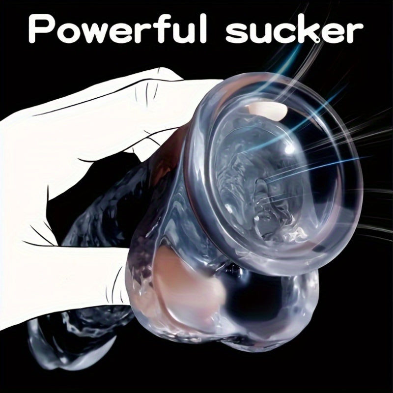 5 Sizes Transparent Soft Jelly Dildo Realistic Fake Dick Penis Sucker Butt Plug Sex Toys for Woman Men Vagina Anal Sex Toys