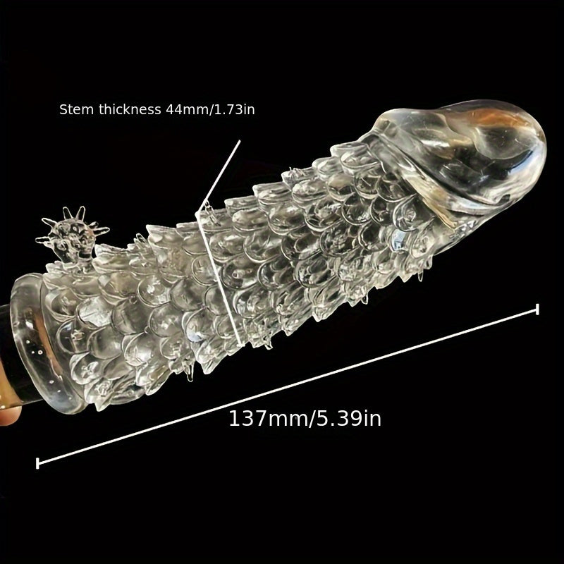 Men's Crystal Adult Sex Toy Penis Cover Sleeve Penis Extender Reusable Delay Ejaculation Add More Fun And Excitement