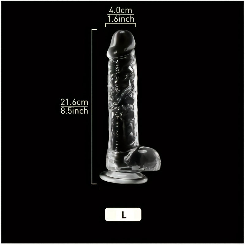 5 Sizes Transparent Soft Jelly Dildo Realistic Fake Dick Penis Sucker Butt Plug Sex Toys for Woman Men Vagina Anal Sex Toys
