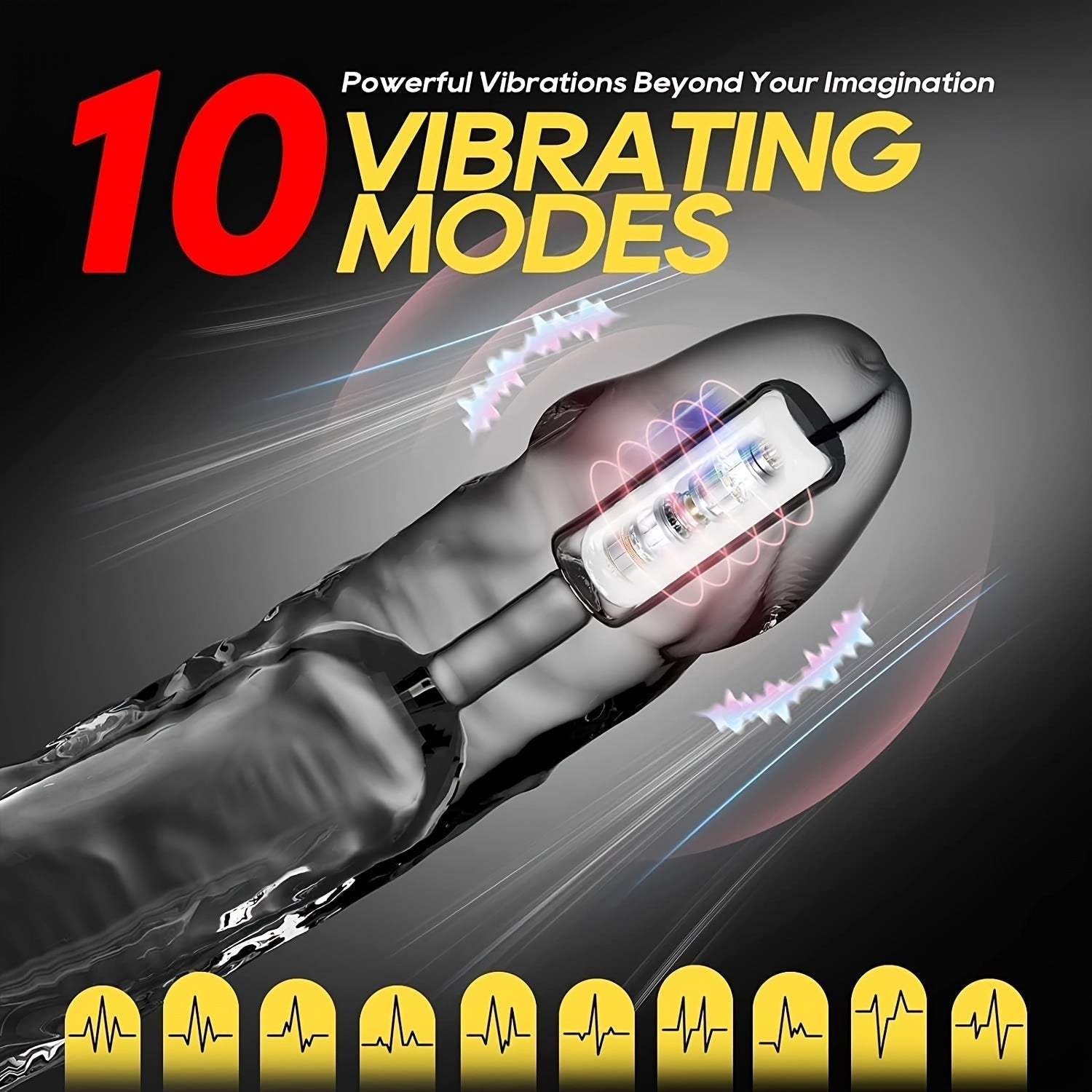 Penis Extender Sleeve Cock Sleeve with Vibrators glan clit stimulator. Penis Enlarger Vibrating Penis Sleeve Cock Ring with 10 Vibration Modes Remote Control