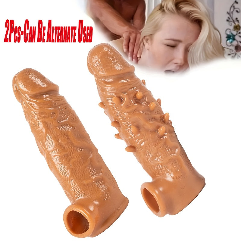 Penis Ring Enlargement Condom Cock Extender Ejaculation Delay Toy Soft Silicone Sleeve Adult 18 Sex Product For Men Gay
