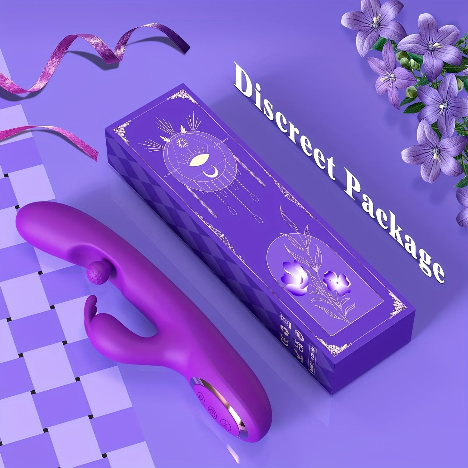 G Spot Vibrator Sex Toys-3 In 1 Adult Sex Toys With 10 Rubbing & 7 Vibrating & 7 Massaging. Clitoral Stimulator Dildo Rabbit Vibrators Women Sex Toy For Female And Couples Pleasure. Violet