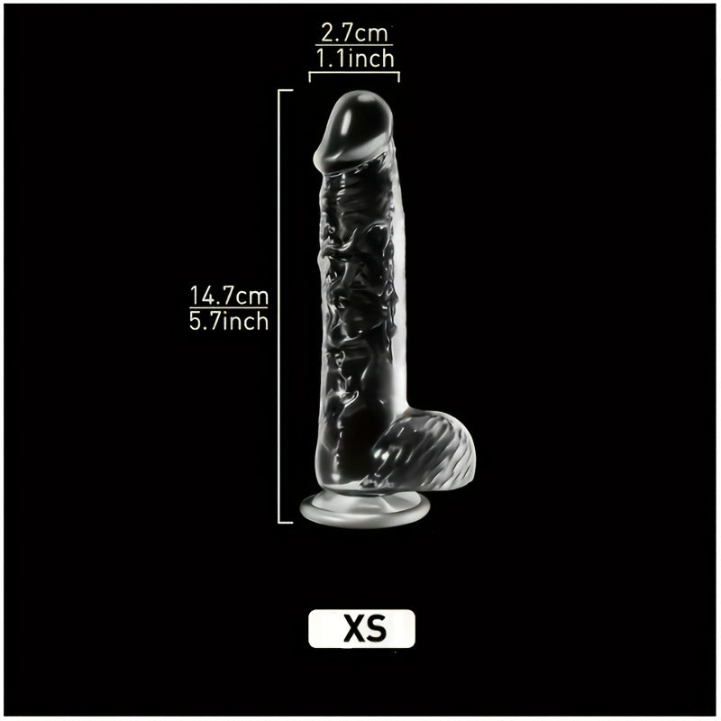 5 Sizes Transparent Soft Jelly Dildo Realistic Fake Dick Penis Sucker Butt Plug Sex Toys for Woman Men Vagina Anal Sex Toys