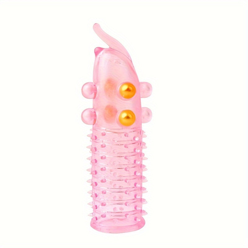 Men's Wolf Teeth Penis Sleeve With Bead.  Accessory For Longer Stronger Erection Ejaculation Delay Pleasure Enhancing. Transparent Elephant Nose Cock Condom For Men Couples