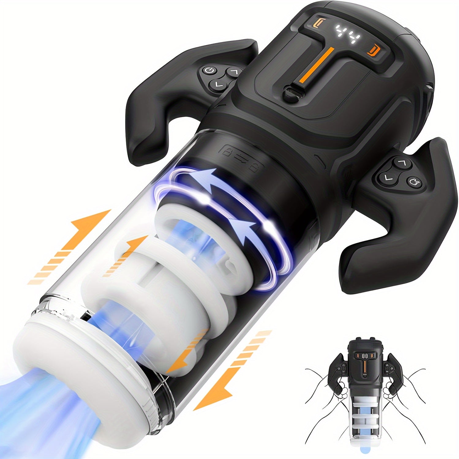 Automatic Male Masturbator Sex Toys. Unique Male Sex Toys With 4 Thrusting & Rotating Modes For 4 Speeds. Male Stroker With Handles & Digital Display & One-Click Burst For Men. Sergeant Major