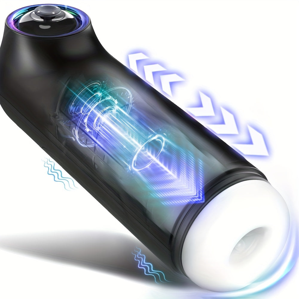 Automatic Male Masturbators Sex Toys - Male Pocket Pussy Sleeve Vagina Stroker Toy With 7 Thrusting & Heating Mode. Adult Sex Toys & Games For Men