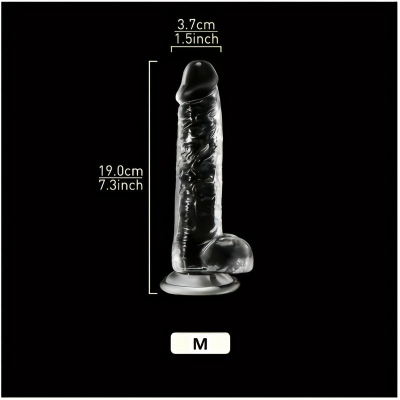 5 Sizes Transparent Soft Jelly Dildo Realistic Fake Dick Penis Sucker Butt Plug Sex Toys for Woman Men Vagina Anal Sex Toys