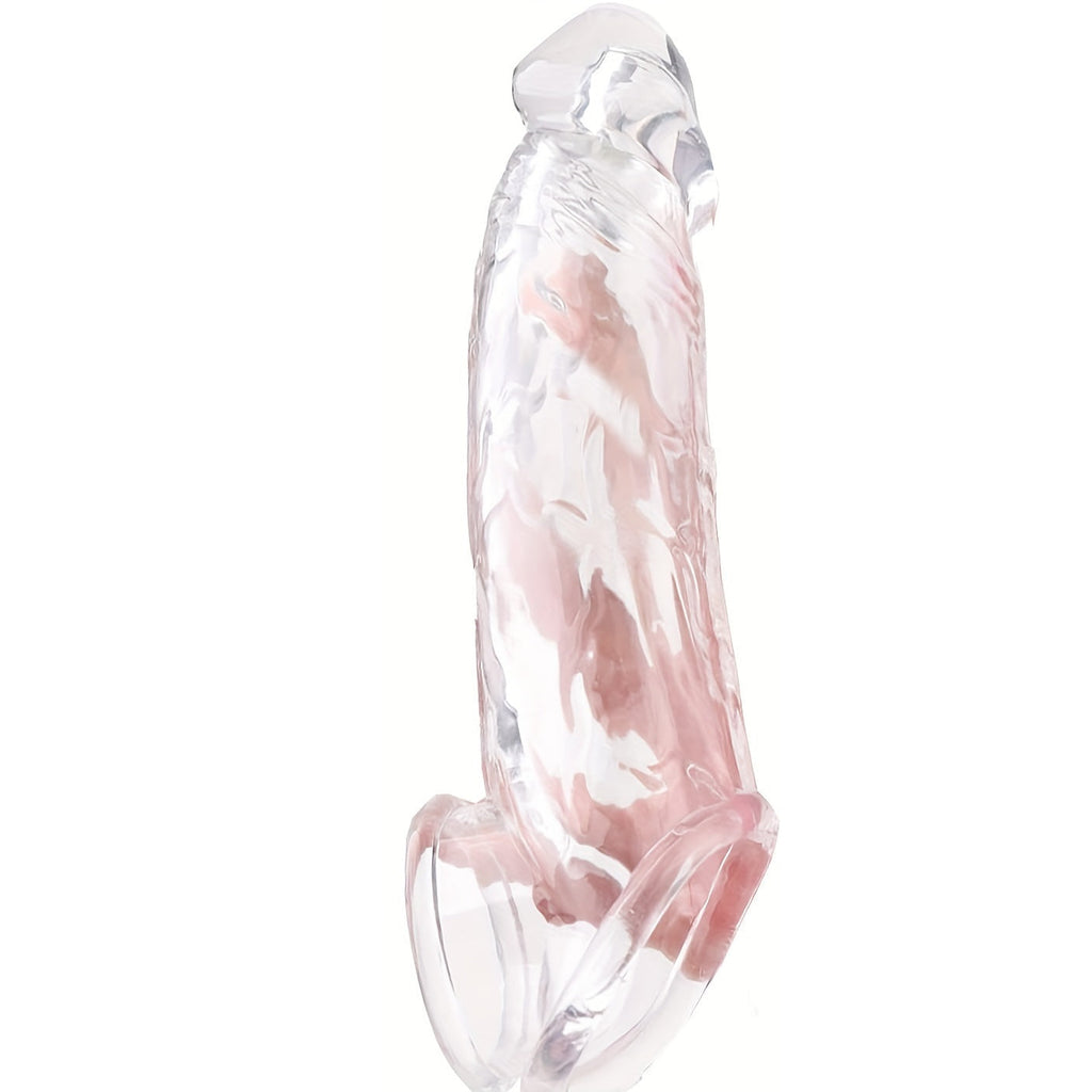 Reusable Wolf Teeth Cocksuit - Soft Simulation Penis Sheath with Rooster Ring for Male and Couple Play