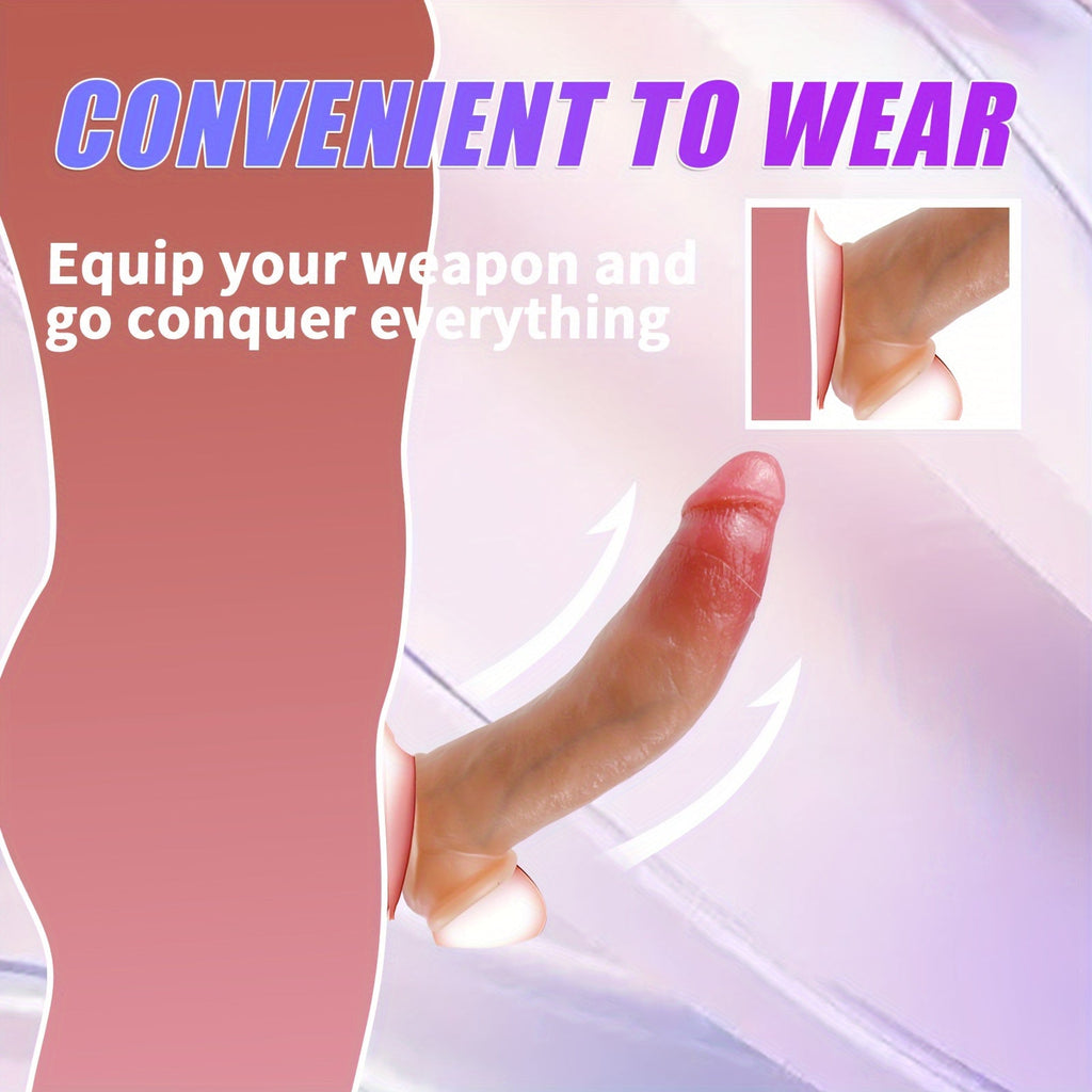 5.9-Inch Silicone Pteranodon Cock Sleeve - Waterproof. Non-Latex. Reusable. Realistic Textured Penis Extension. Elastic. Body Safe. for Men and Couples - No Electricity or Battery Needed