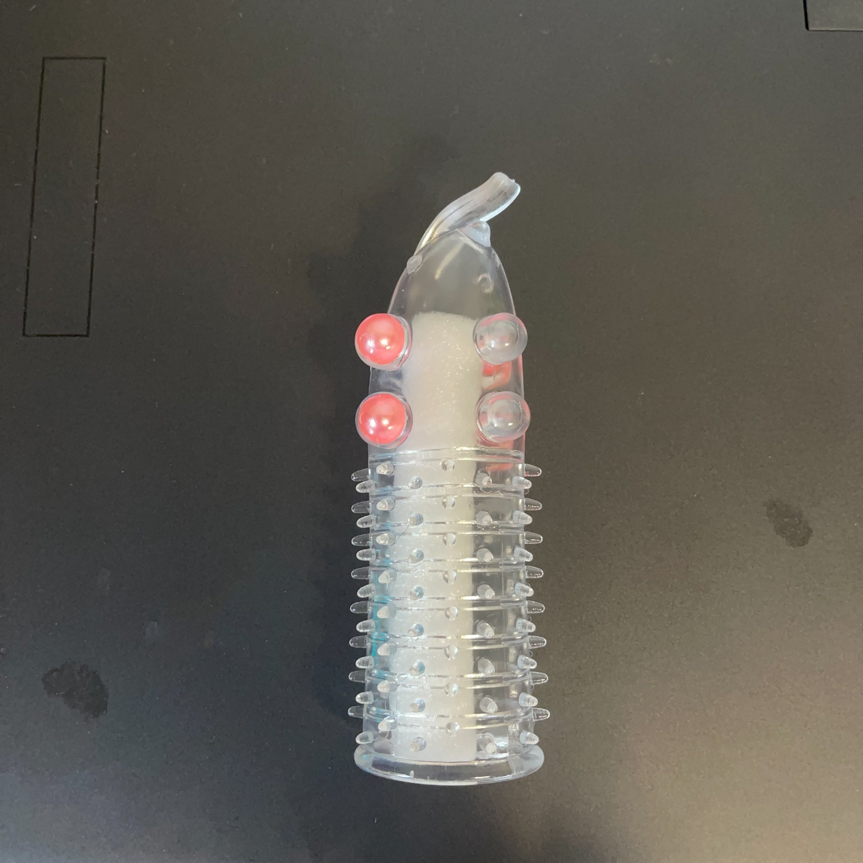 Men's Wolf Teeth Penis Sleeve With Bead.  Accessory For Longer Stronger Erection Ejaculation Delay Pleasure Enhancing. Transparent Elephant Nose Cock Condom For Men Couples