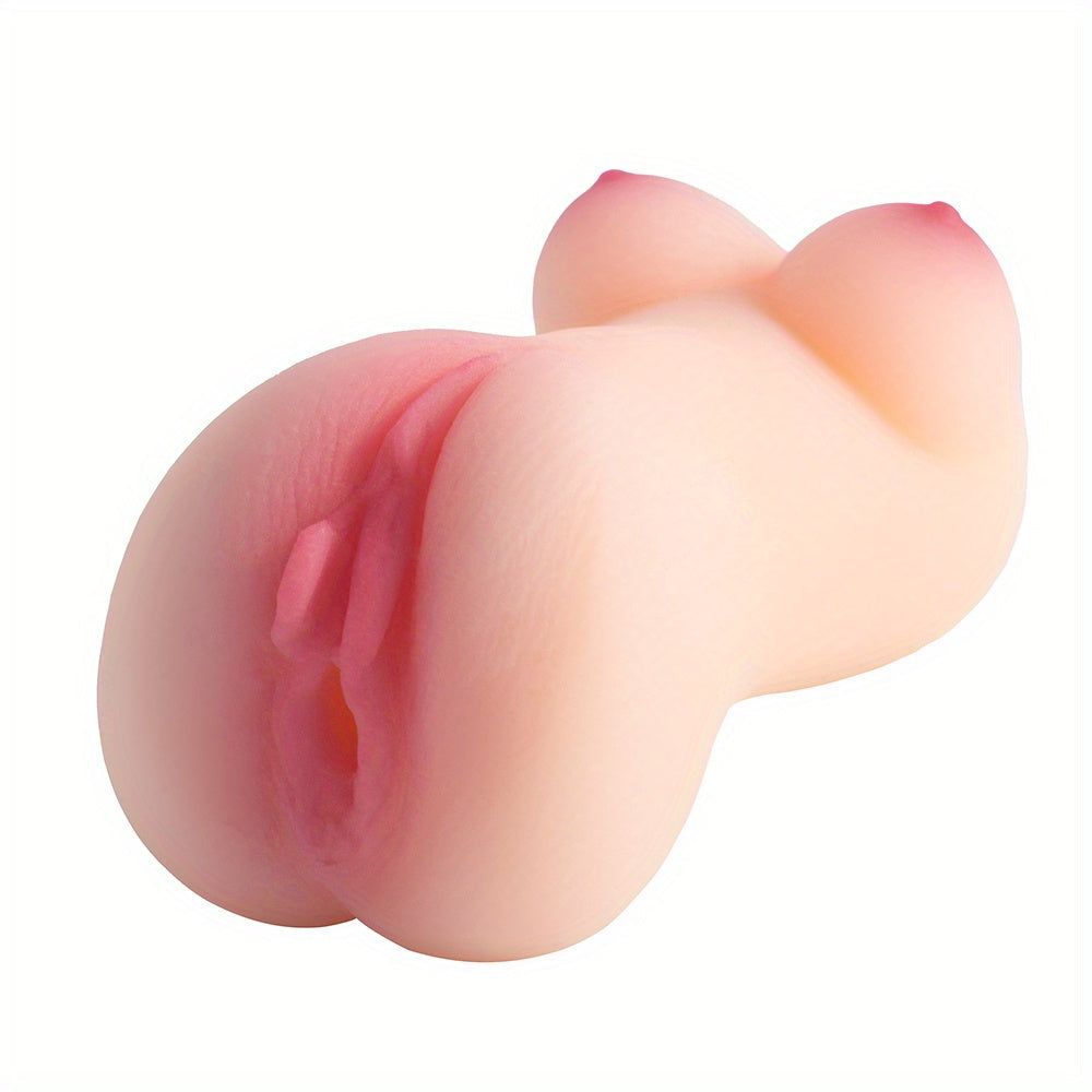 Pocket Pussy Male Masturbator 3D Realistic Textured Vagina And Tight Anus Pleasure Sex Toys For Men Oral Sex Self Pleasure Stroker Silica Gel Vacuum Suction Sex Doll