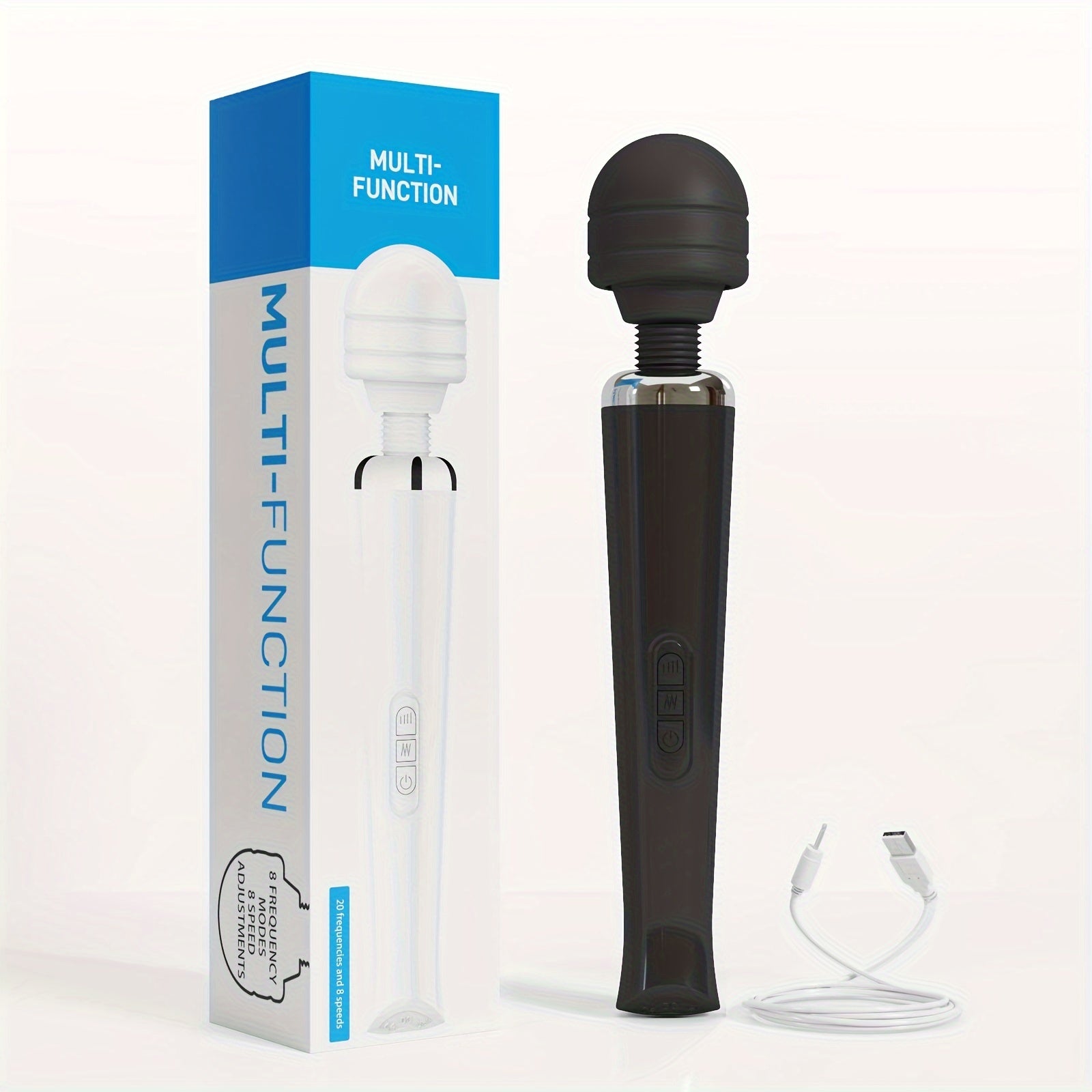 AV Vibrating Stick USB Rechargeable 20 Frequency Vibrating Massage Stick 12.9in Masturbation Stick Sex Toy For Men And Women