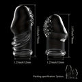 2pcs Transparent Permanent Empty Penis Sleeve. Soft Elastic TPE Material. Delayed Ejaculation Penis Ring. Reusable Dildo Penis Sleeve. Granular Texture Penis Extender. Physical Sensitivity Reduction. Penis Expansion For Men And Couples To Use Sex Toy