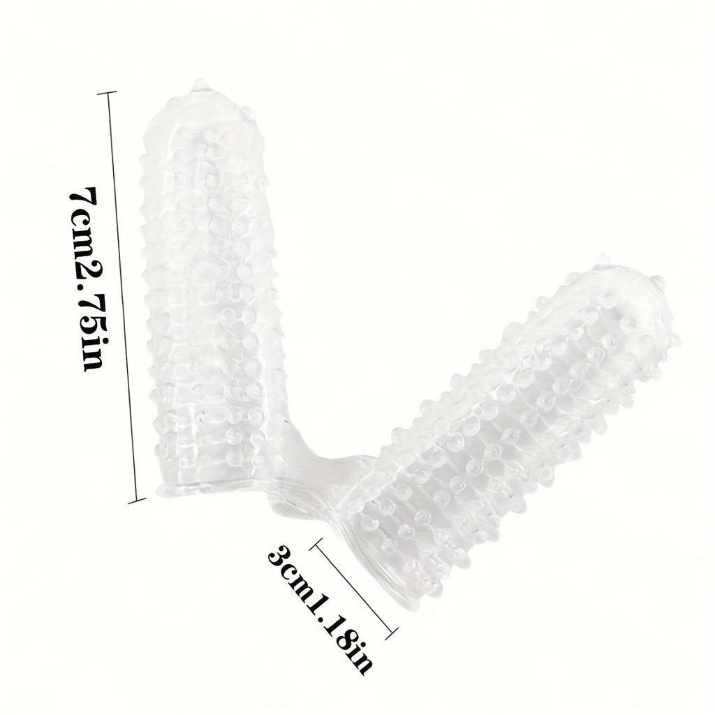 Modern Non-Slip Latex Finger Protector for Home Use - Couple sex finger sets